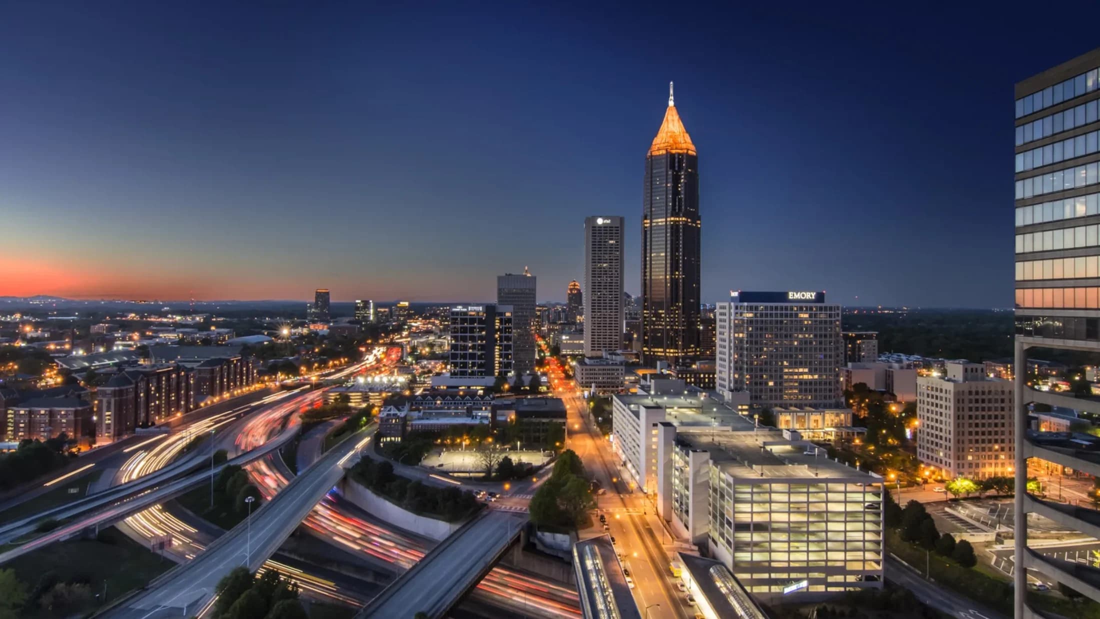 Midtown Atlanta skyline and Georgia business district