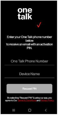 Official Verizon One Talk calling interface